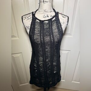 ASOS Design Black halter crochet dress US 10 worn once